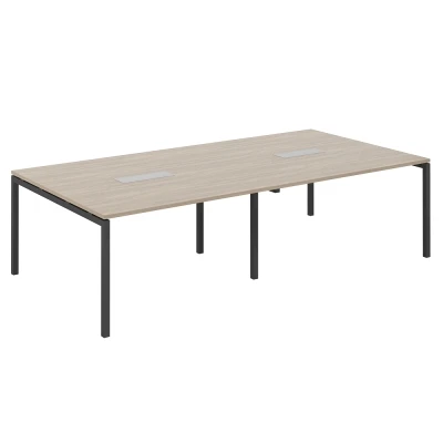 Стол переговорный 2800х1438х750 МК40х40/ SG.275.OD.44.AN/ профиль: 40х40 антрацит; столешница: дуб темный