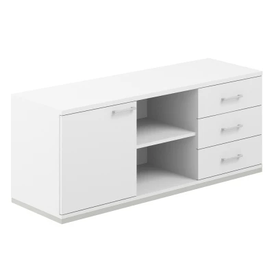 Тумба сервисная 1438х462х584 с замком/ AG.293.WH.WH.WH/ корпус: белый, топ-дно: белый, фасады:белый